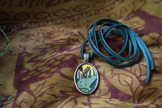 Frog Pendant | Choker | Cottage Core Accessory