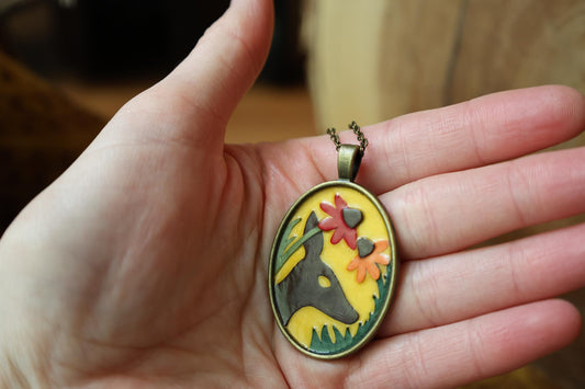 Large Doe Pendant | Necklace | Cottage Core Accessory