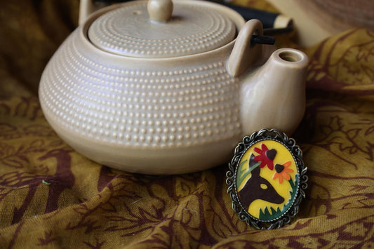 Large Doe Brooch | Pin | Cottage Core Accessory