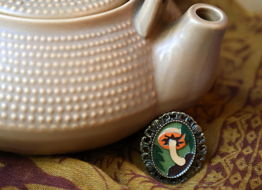 Gilled Mushroom Brooch | Pin | Cottage Core Accessory