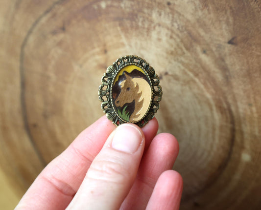 Horse Brooch | Pin | Cottage Core