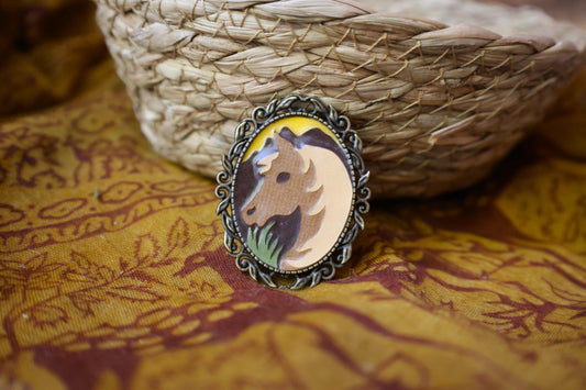 Large Horse Brooch | Pin | Cottage Core