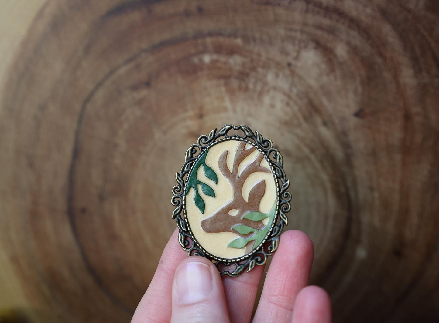 Broche de ciervo grande | Pin | Accesorio Cottage Core