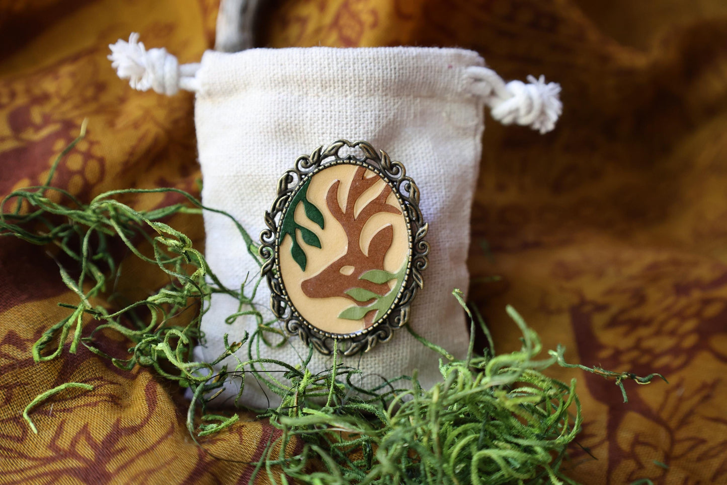 Broche de ciervo grande | Pin | Accesorio Cottage Core